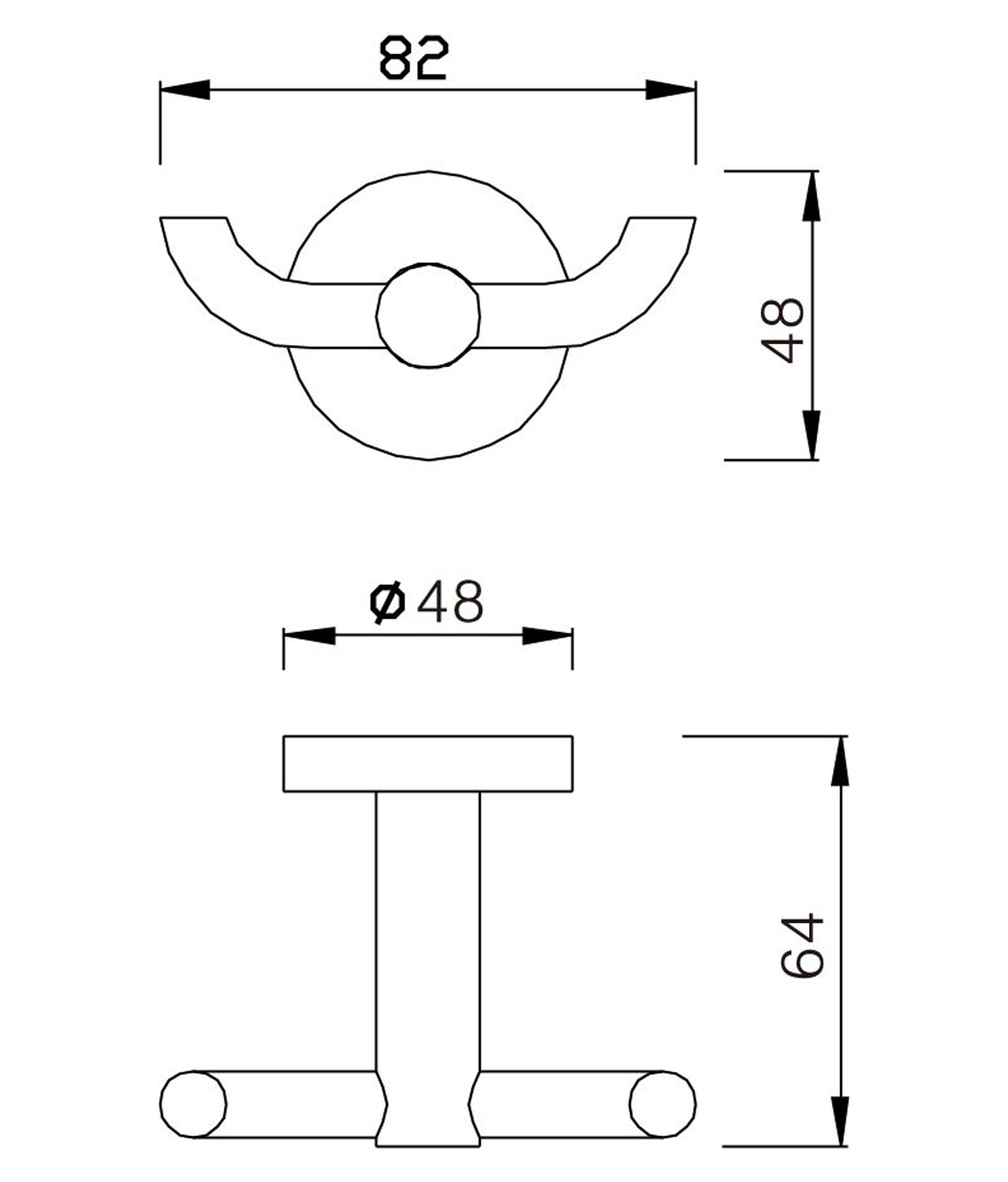 美標掛衣鉤CF-1481.908.50尺寸