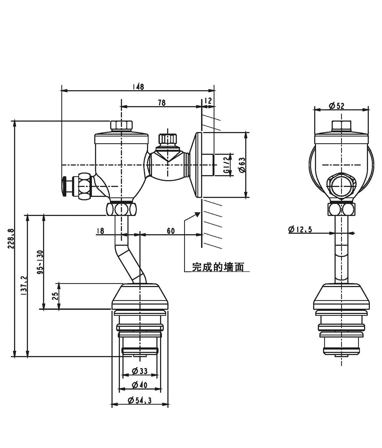 美標冲水閥FFAS9802安裝展示